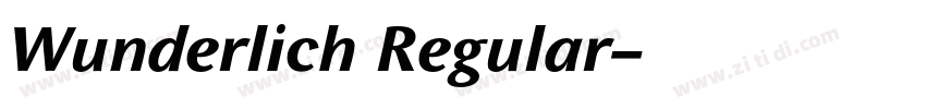 Wunderlich Regular字体转换